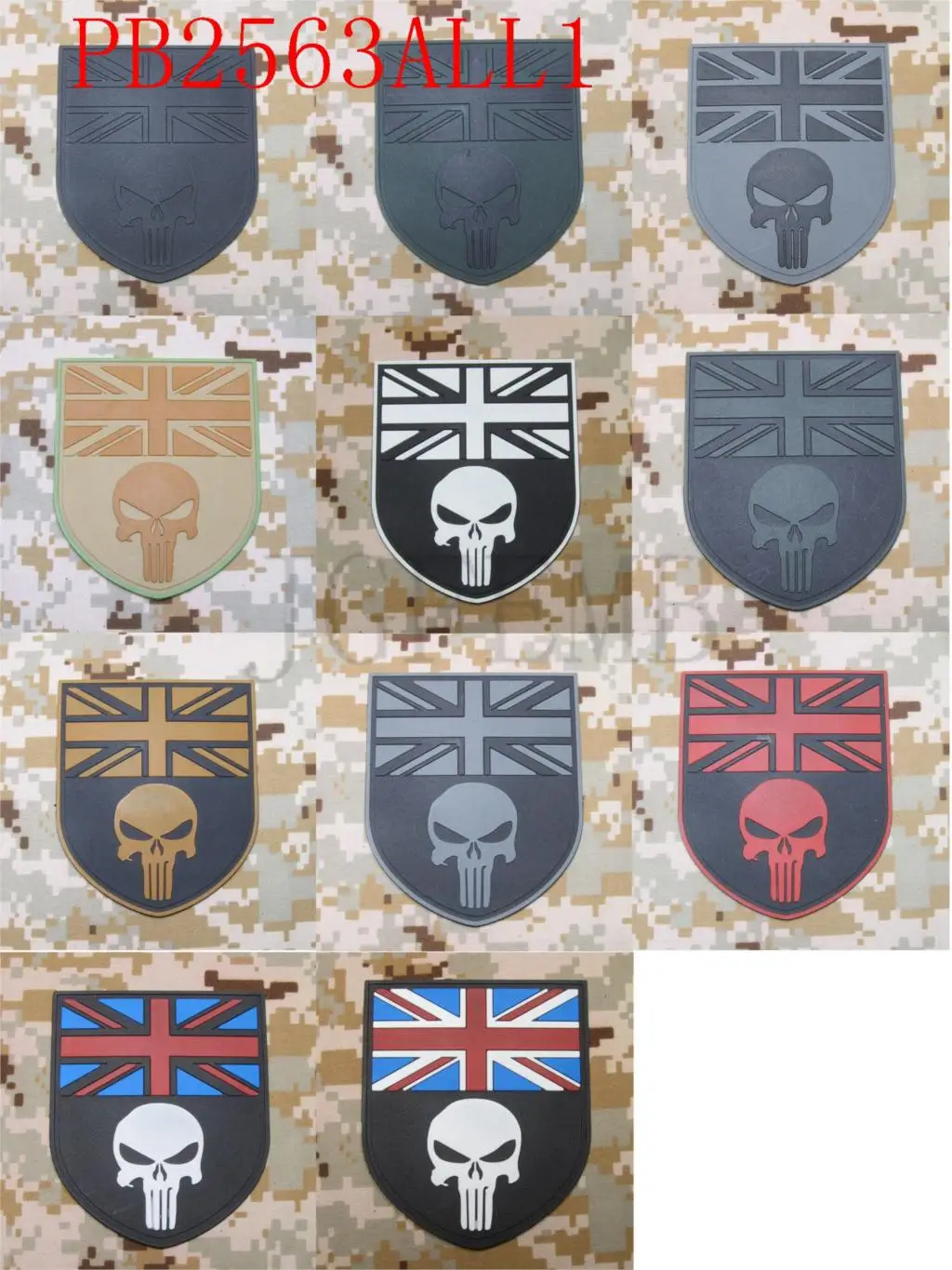 Великобритания череп флаг Военная тактика боевой 3D ПВХ патч | Дом и сад