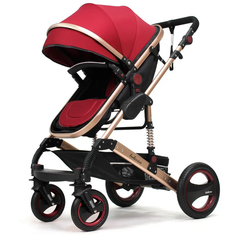 Belecoo Wiselone Deluxe коляски 2-в-1 с высоким обзором Портативный Складная практичная прогулочная коляска