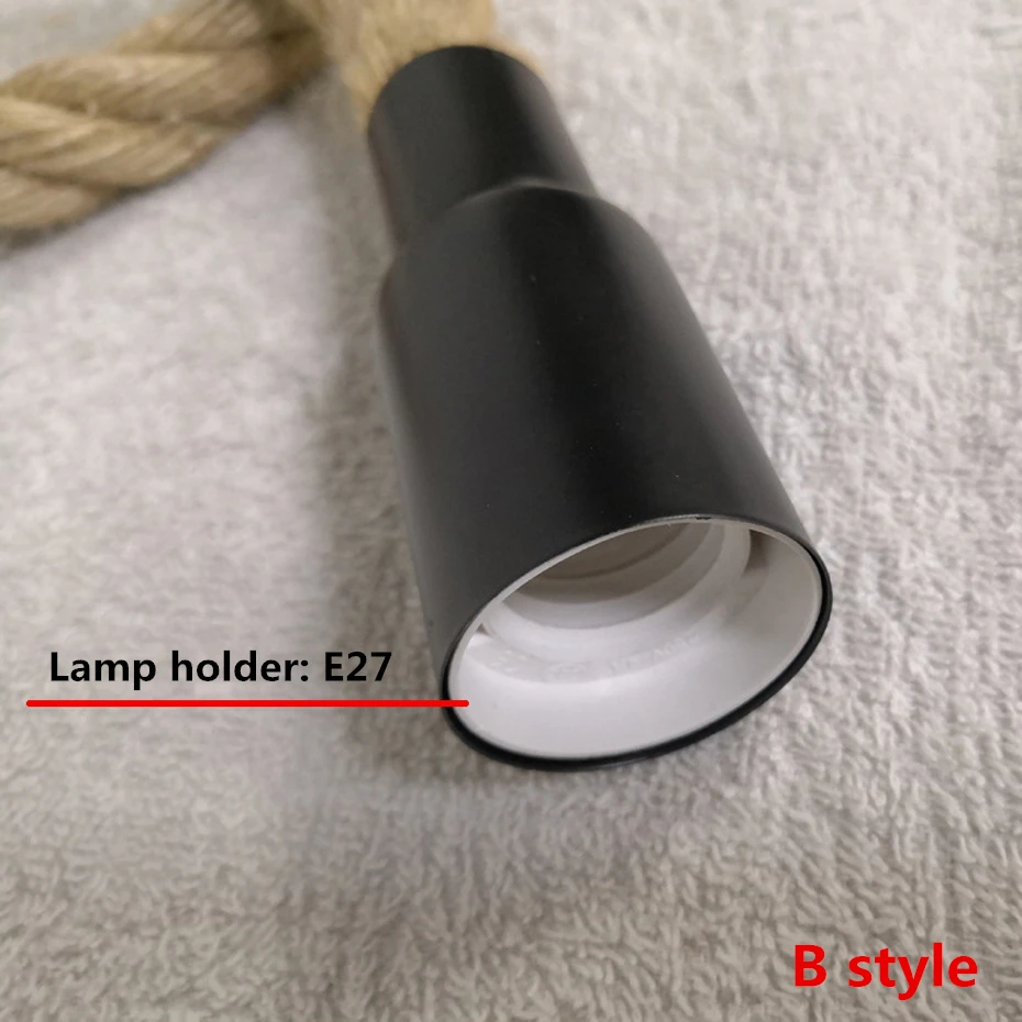

Vintage Hemp Rope Pendant Lights Retro Loft Industrial Hanging Lamp for Living Room Kitchen Home Light Fixtures Decor Luminaire