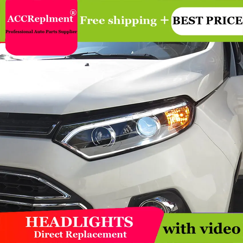 AUTO.PRO для ford EcoSport передсветильник фары s 2013 2016 бифокальные линзы светодиодный