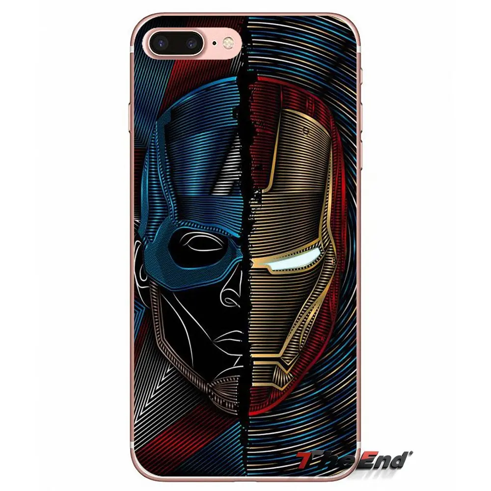 Силиконовый чехол Captain America Civil War для Samsung Galaxy S2 S3 S4 S5 MINI S6 S7 edge S8 S9 Plus Note 2 3 4 5 8 Coque