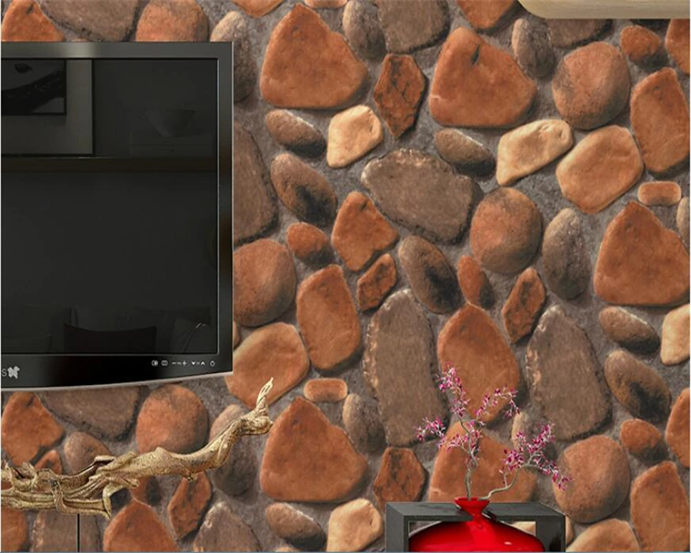 3d обои beibehang стерео имитация гальки каменная печать для гостиной телевизора