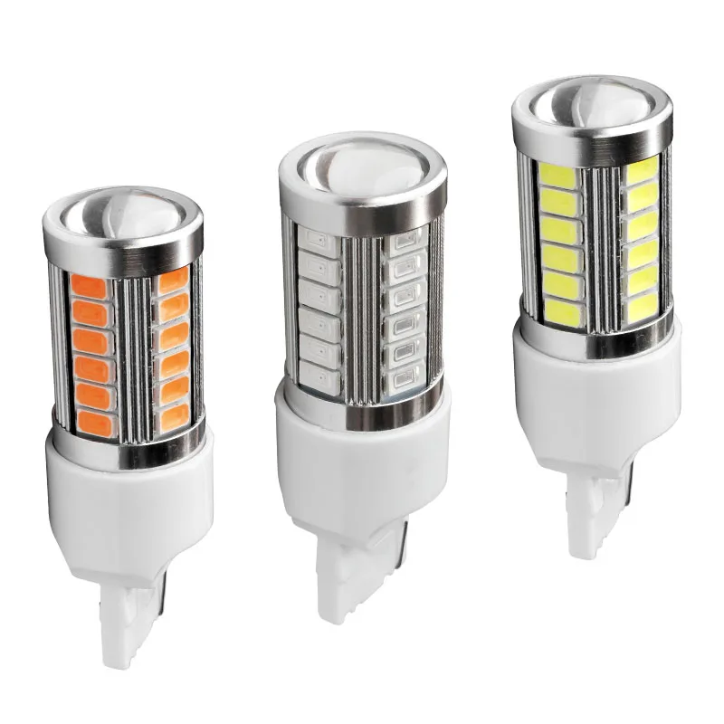 100 шт. T20 7440 W21W WY21W 33 SMD 5630 светодиодсветодиодный Красная белая желтая