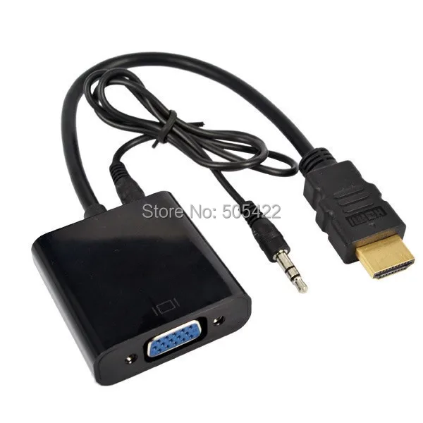 30 шт./лот оптовая продажа 1080P HDMI папа к VGA конвертер адаптер аудио кабель для Xbox 360
