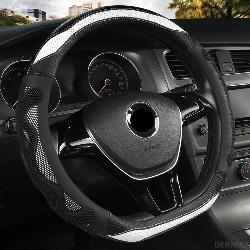 Чехол рулевого колеса автомобиля нескользящий для VW Golf Polo Beetle CC Scirocco Sagitar SANTANA Jetta
