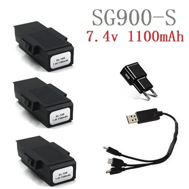 (3 в 1) 7 4 V 1100mAh литий-полимерный Батарея Зарядное устройство для SG900S SG900-S р/у