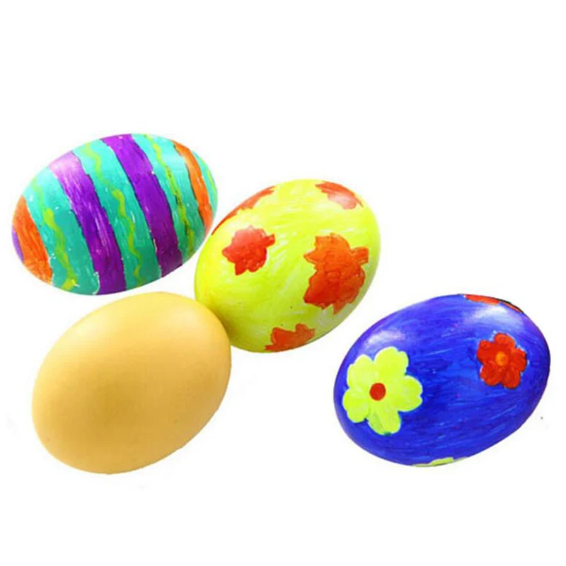 1 шт. обучающий подарок имитация яиц самоокрашенные деревянные ручные DIY материал