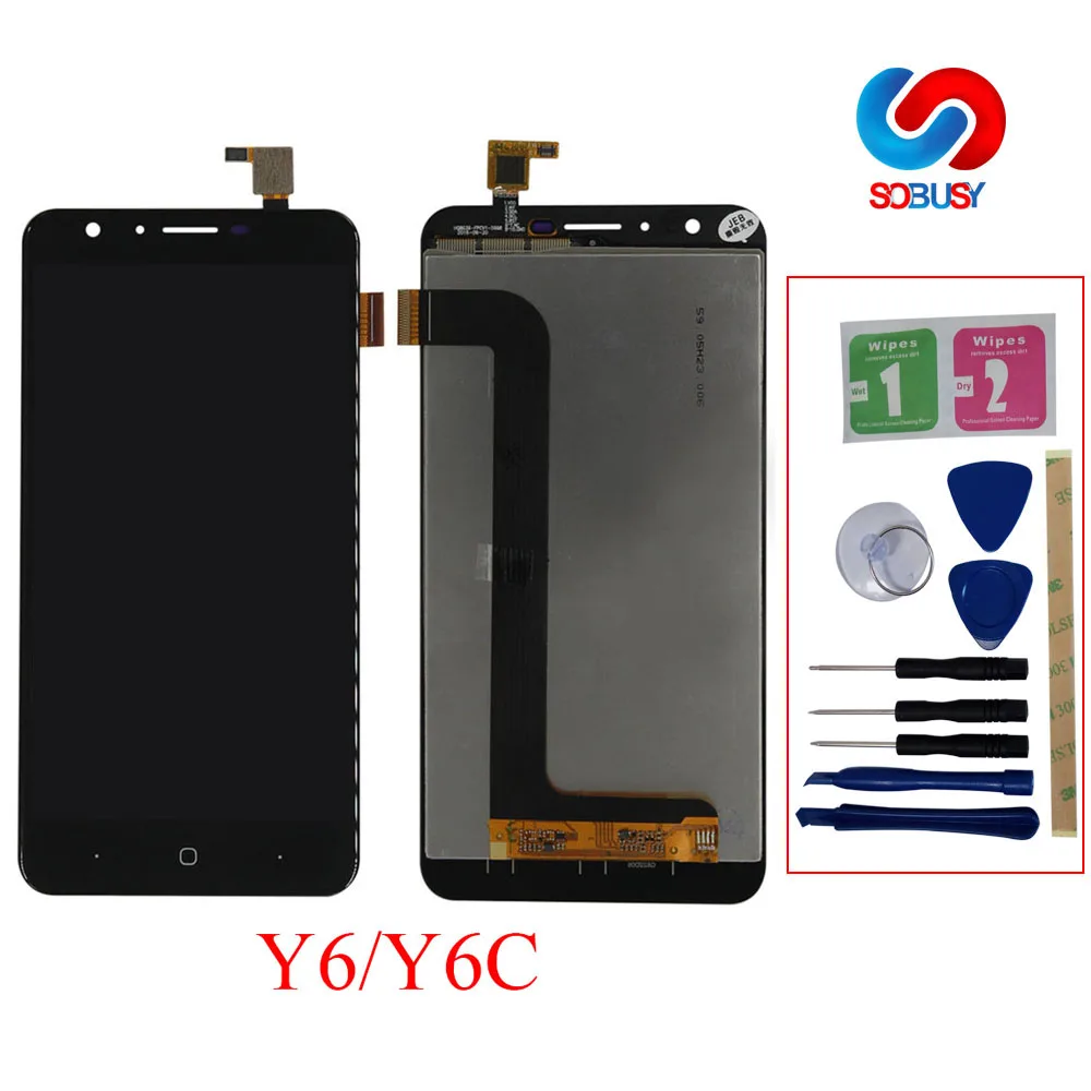 Оригинальный ЖК дисплей Sobusy Для Doogee Y6 Y6C кодирующий преобразователь сенсорного