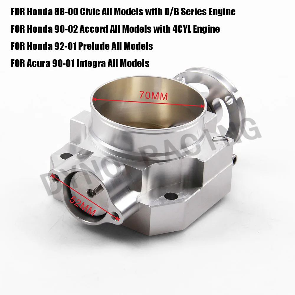 Дино гоночный-70 мм алюминиевый дроссель тело для Honda B16 B18 D16 F22 B20 D/B/H/F дроссельной