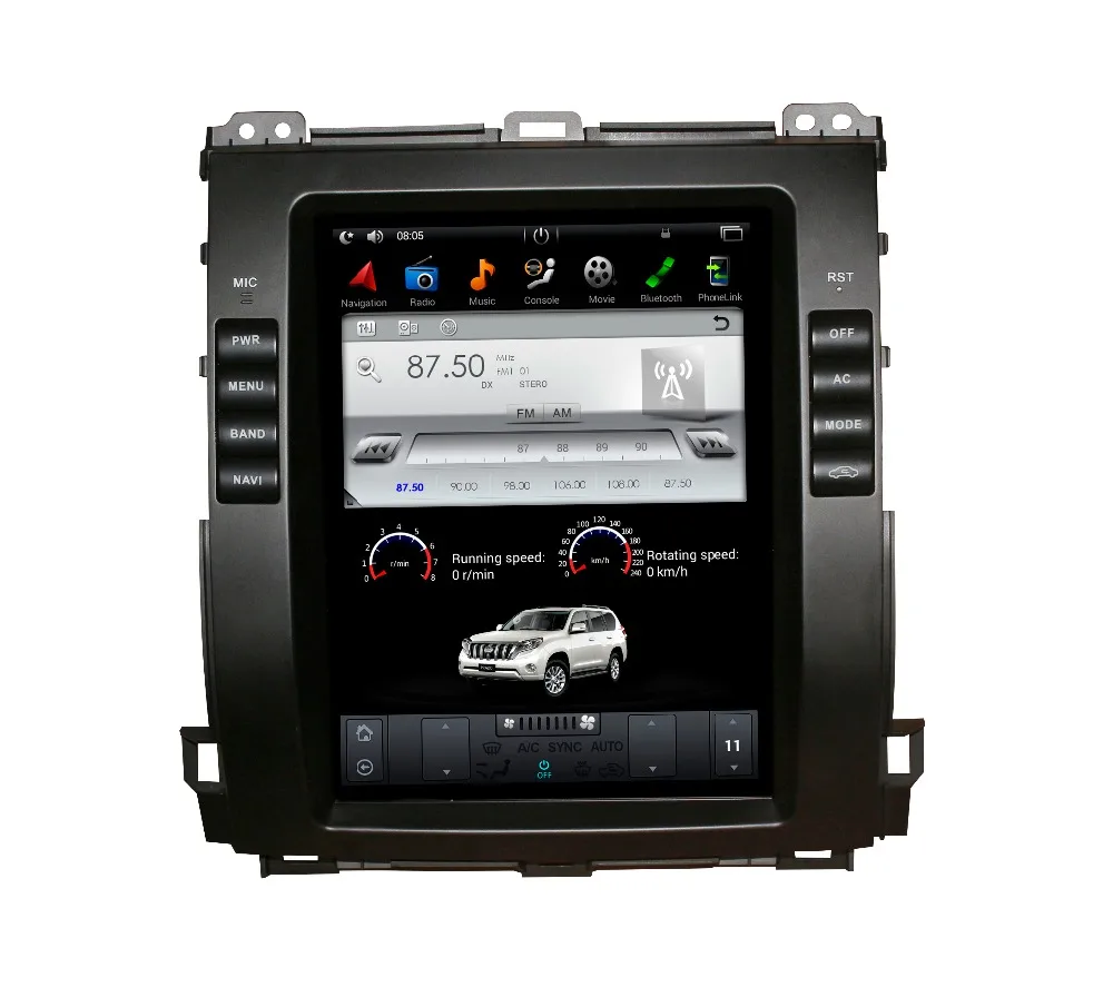 Tesla Стиль автомобильный dvd-плеер на основе Android для Toyota Prado 120 land cruiser 2002 2003 2004 2005 2006 2007 2008 2009 Lexu s GX470 GX 470
