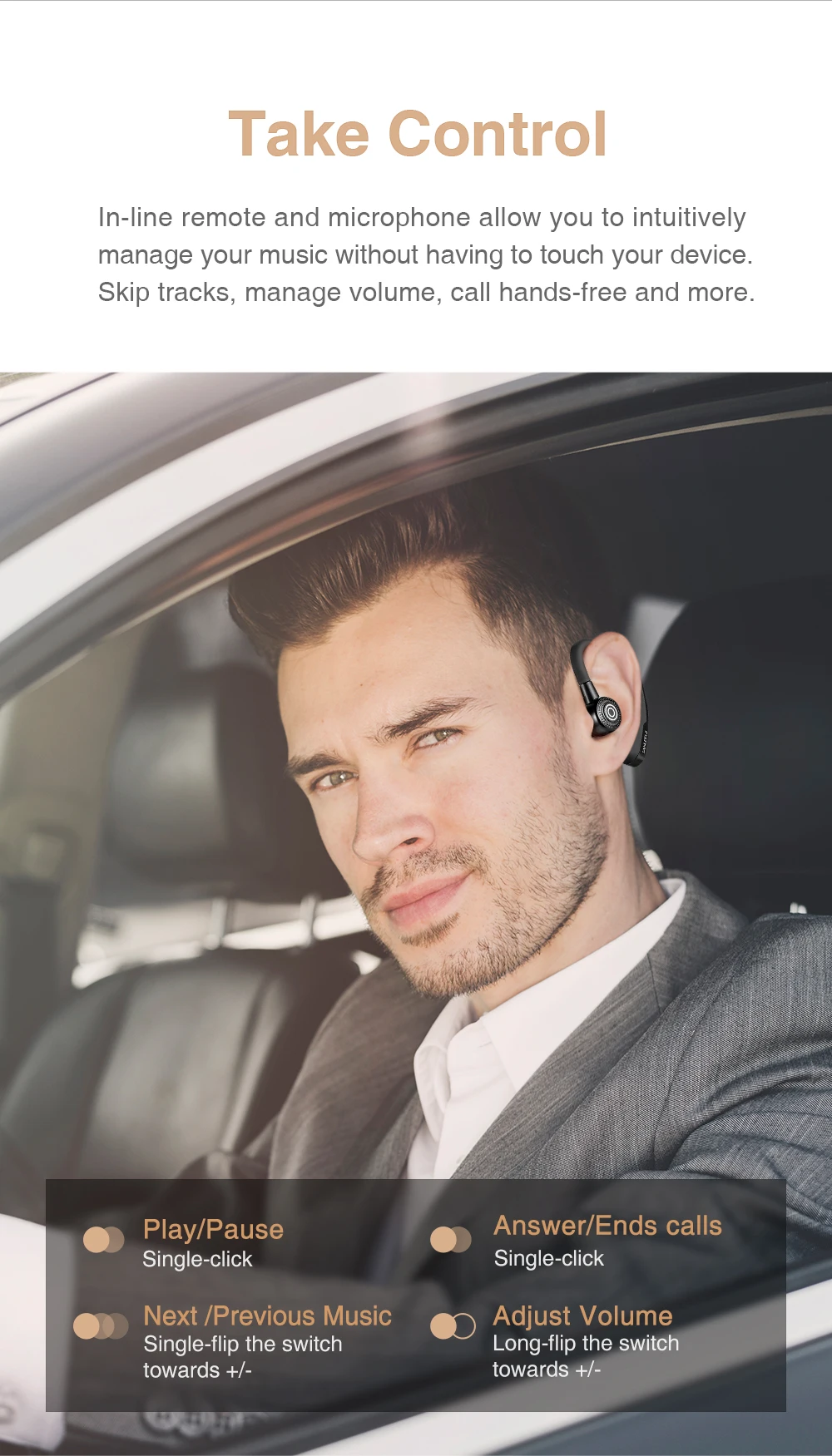 SANLEPUS Bluetooth наушники беспроводные наушники гарнитура вкладыши с HD микрофоном для телефона iPhone samsung xiaomi