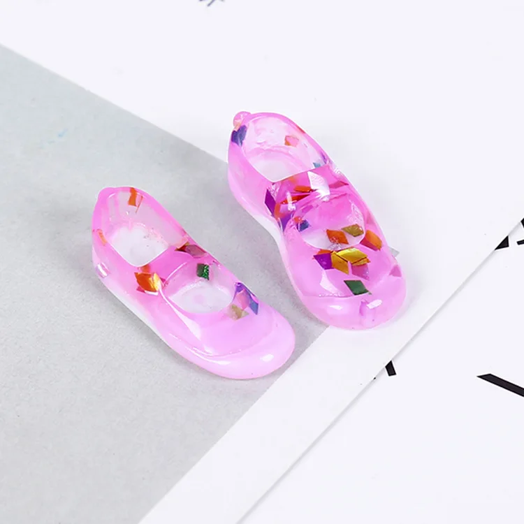 Pink 6 Pieces 6 шт. слизь талисманы мини прозрачный кристалл обувь клейкие аксессуары бусины поставки для DIY ремесла - Цвет: Pink 6 Pieces