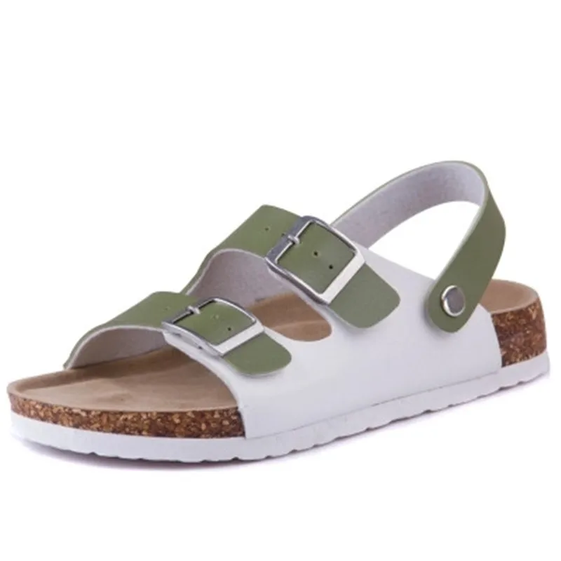 Женские пляжные шлепанцы FeiYiTu черные/белые/коричневые сандалии на плоской