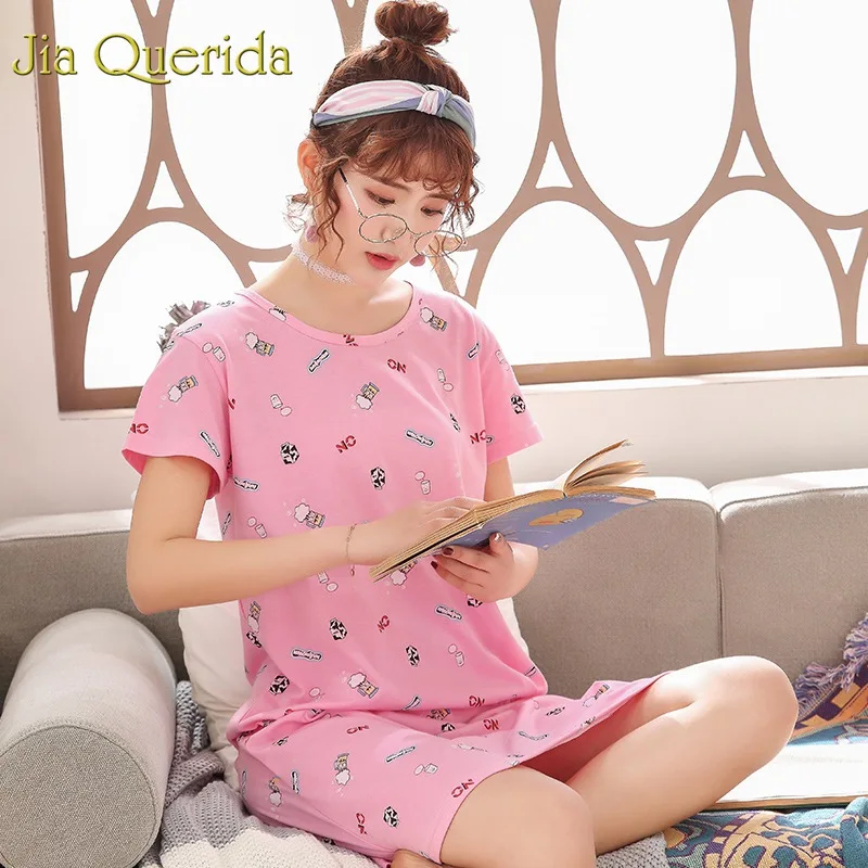 Женское ночное платье для девочек коллекция 2019 года Новая Летняя короткая