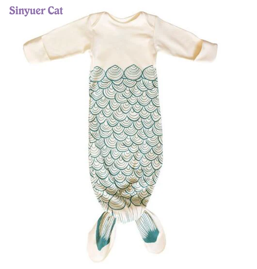 

Sinyuer детский спальный мешок с кошкой русалочкой, конверты в черную рыбу для детей, топ, острый спальный мешок, детский комбинезон, одеяло, Дет...