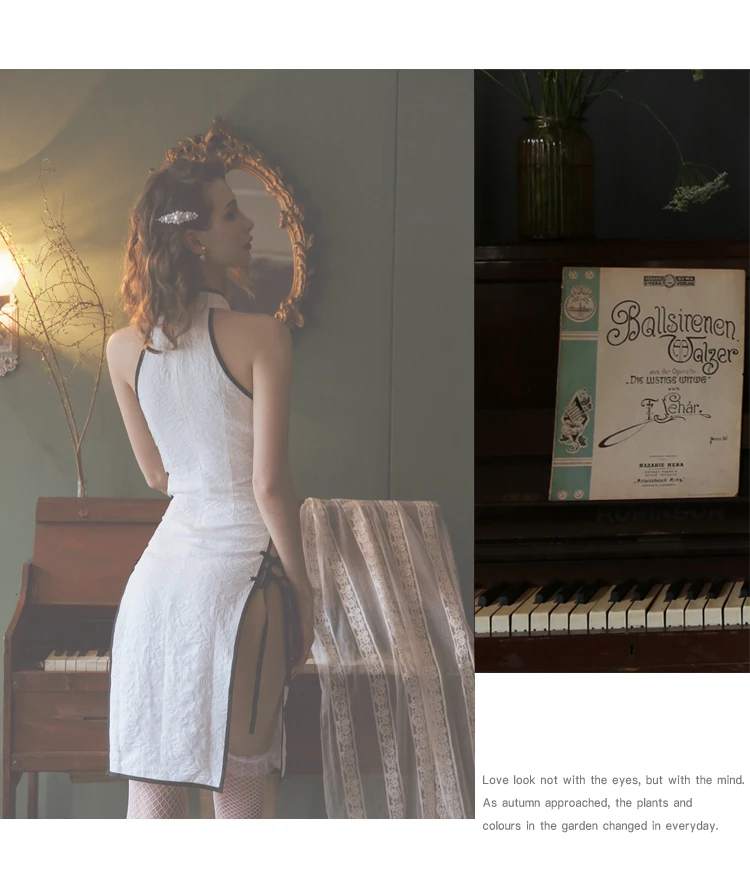 Китайское сексуальное женское белье Cheongsam в стиле ретро с цветочной вышивкой, жаккардовое нижнее белье, Эротическая ночная рубашка