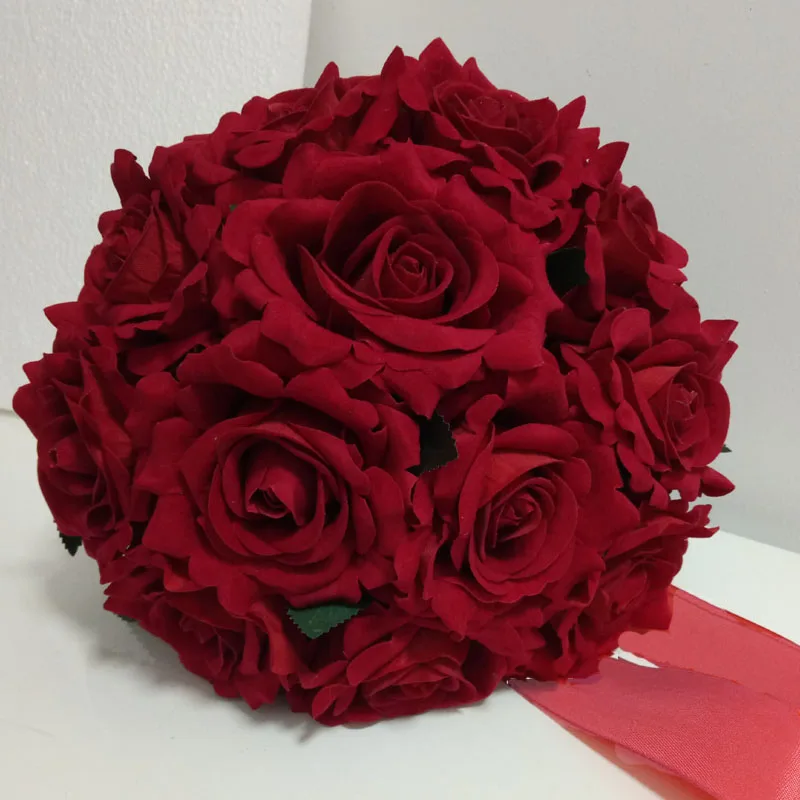 Perfectlifeoh украшение в виде свадебного букета Foamflowers роза Свадебный букет белый атлас Романтические Свадебные цветы Свадебные букеты