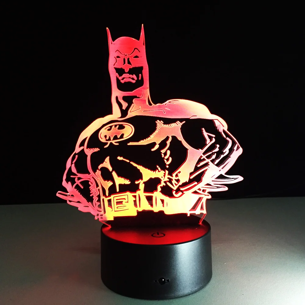 Лампа с Бэтменом модная современная высококачественная 3D ночная лампа для дома