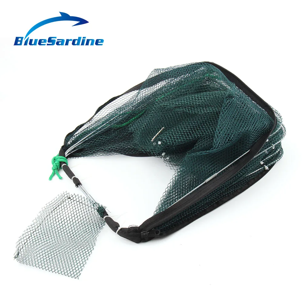 BlueSardine Складная рыболовная сеть с 6/8 отверстиями 60 см 70 80 нейлоновая ловушка для