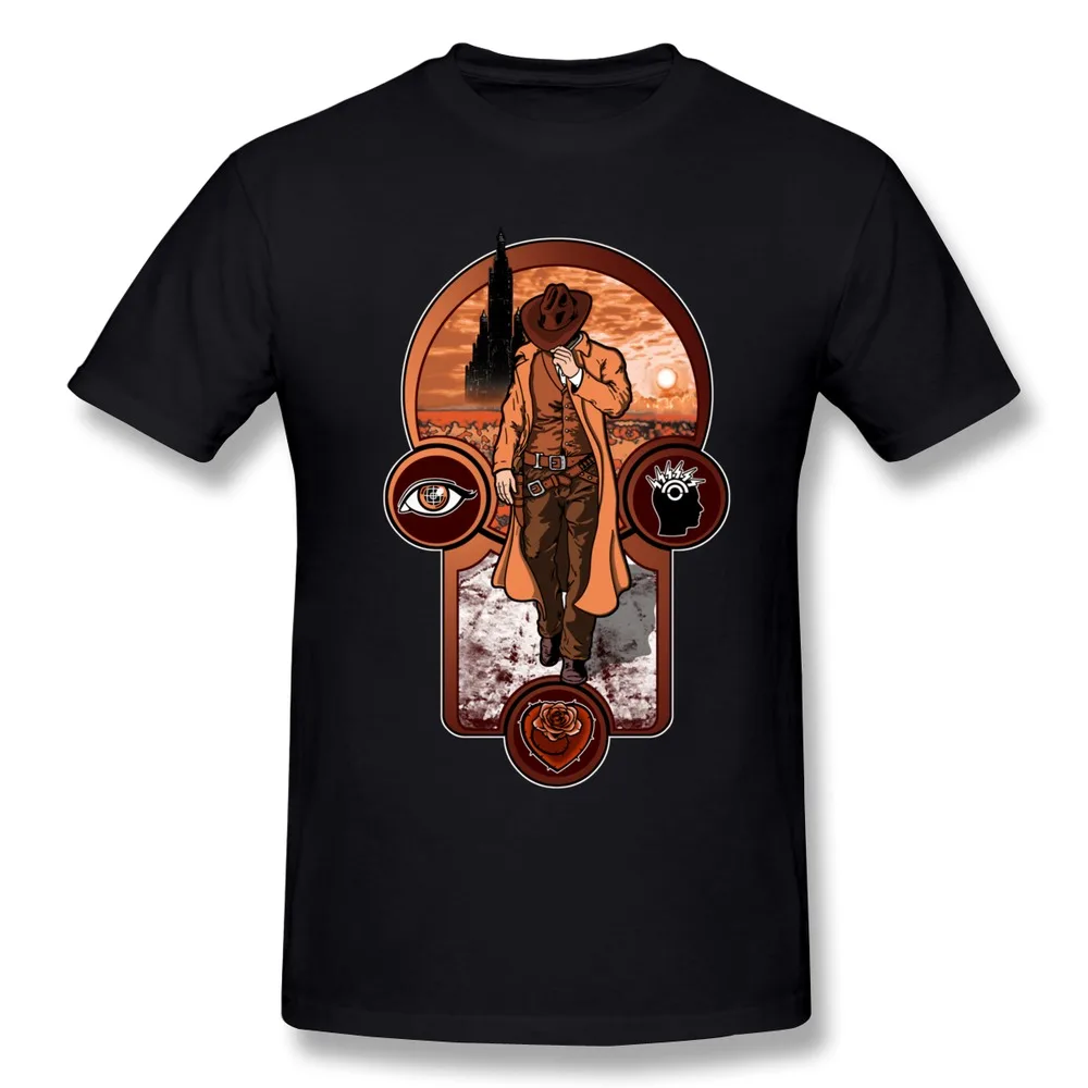 Best Sell Gildan Men T Shirt The Gunslinger's Creed Custom Texts Boys Shirts Short-Sleeve | Мужская одежда