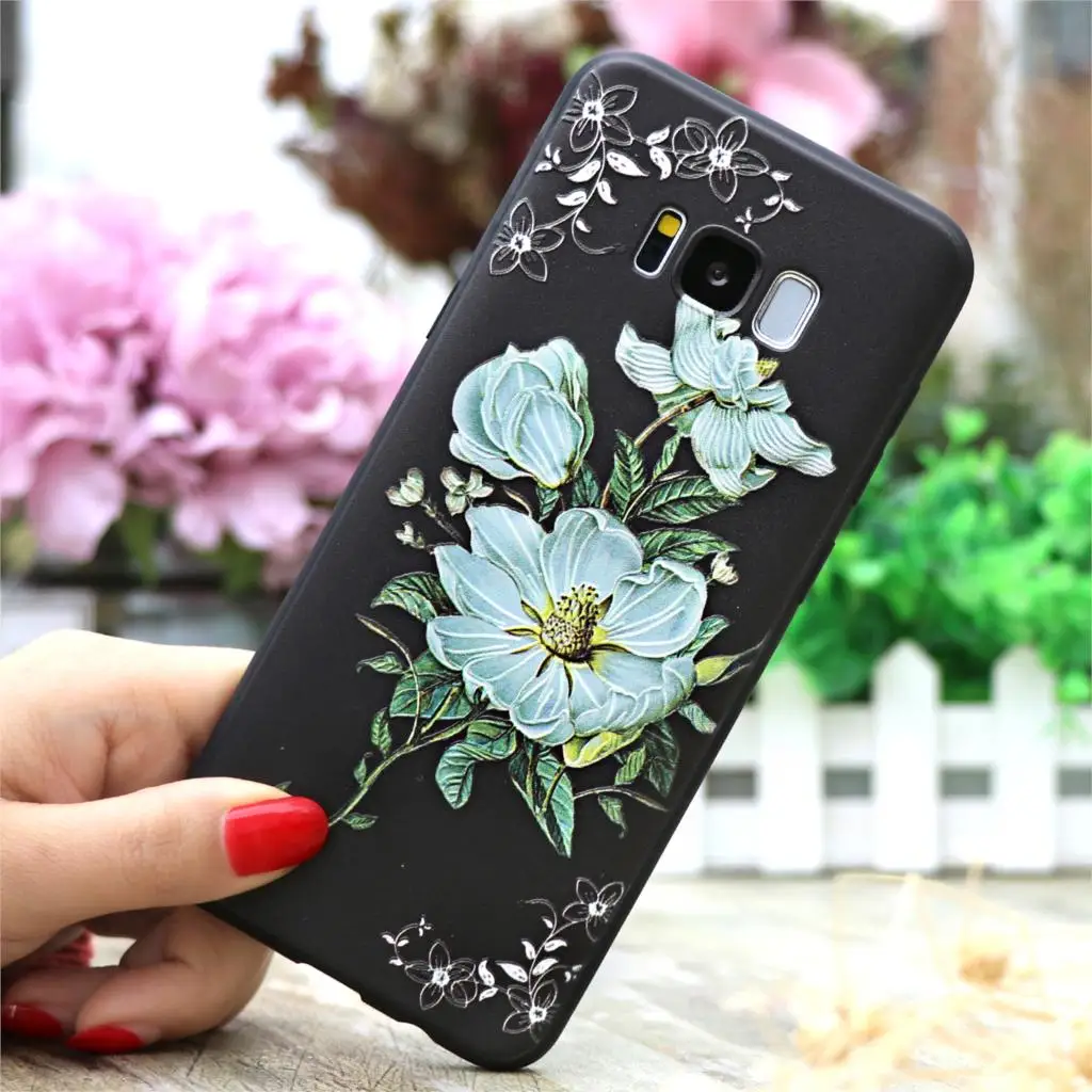 3D рельефный силиконовый цветок чехол для ТПУ samsung Galaxy S8 S9 плюс S10 плюс S10e чехол для Galaxy J5 A5 A7 Note 8, 9 - Цвет: 3lihua