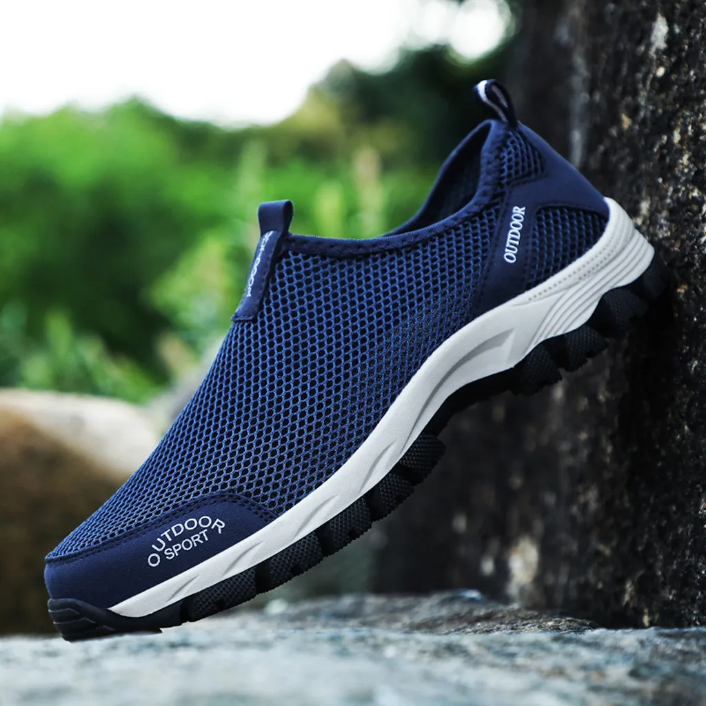 Spring autumn Shoes casual solid Hot Sale Men's Fashion Leisure Climbing shoes Men breathable mesh Running Sport Sneakers