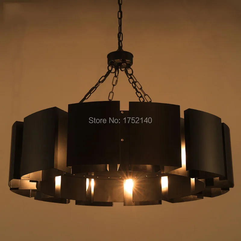 저렴한 철 국가 펜 던 트 조명 12 조명. 크리 에이 티브 미니멀리스트 로프트 산업용 카페 바 레스토랑 스튜디오 서스펜션 럭셔리 Droplight