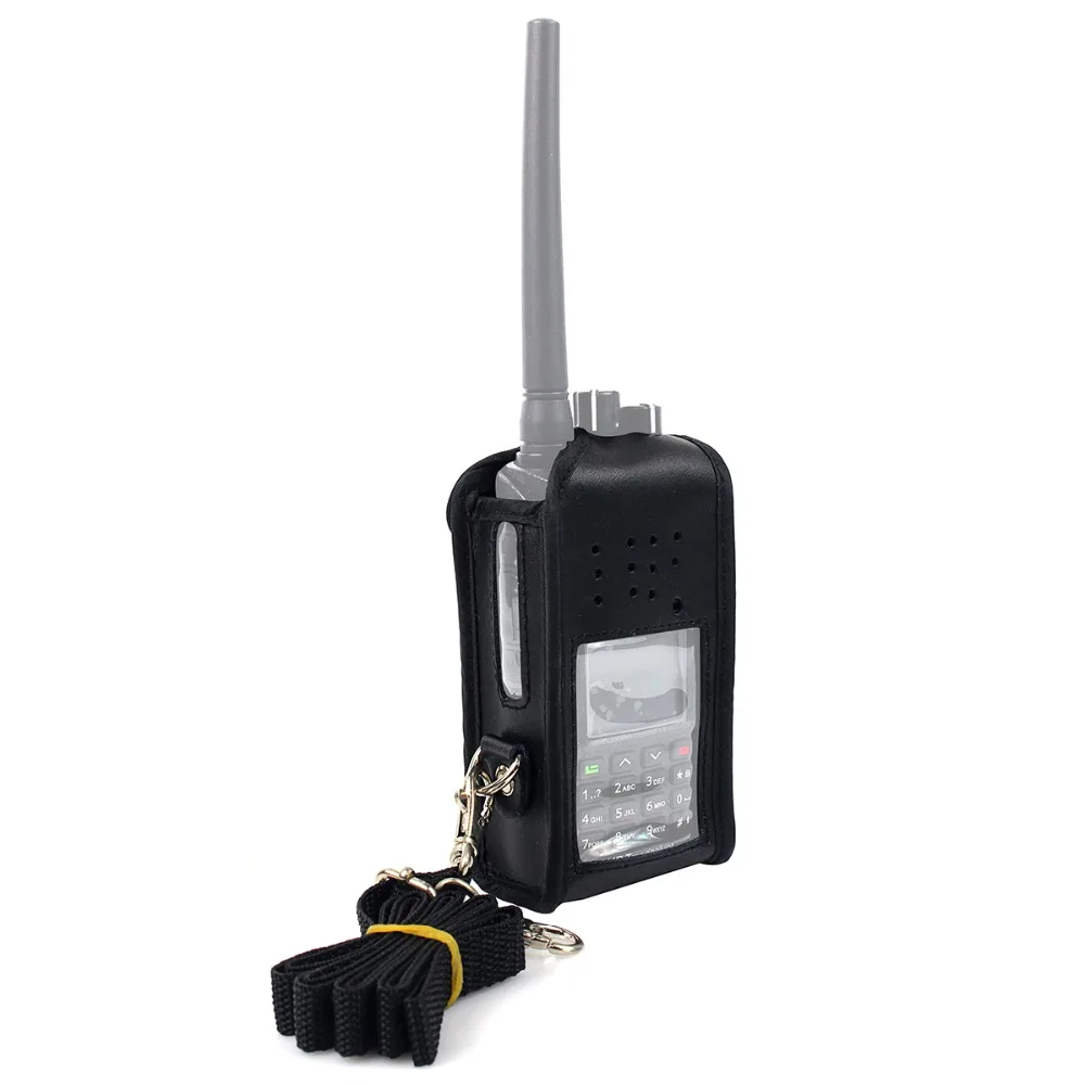 Черный Многофункциональный чехол для портативной рации кожаный Retevis RT8 RT81 DMR