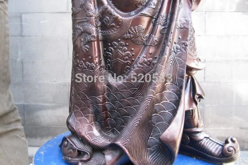 SCY 25 китайская огромная красная бронза медь 9 Драконов Guan Gong Yu Статуя Воина|statue|statue