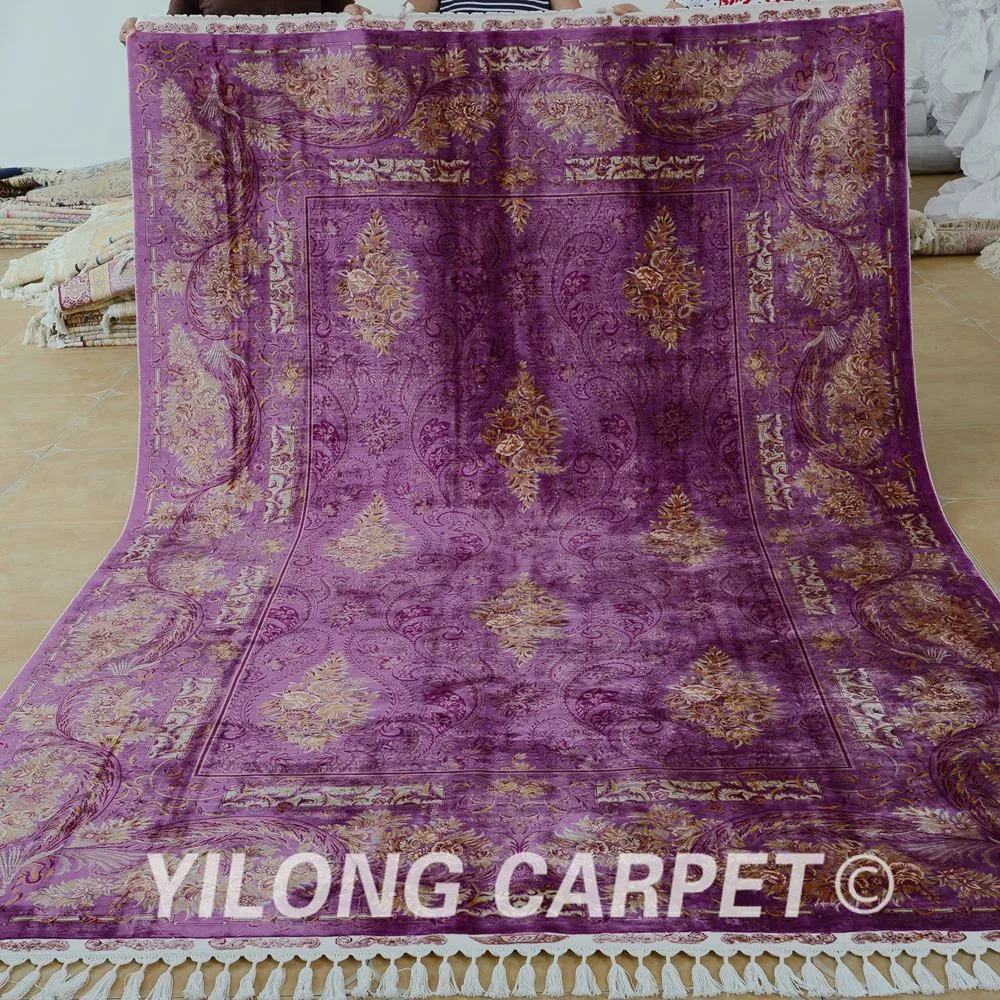 Yilong 6 56 'x9. 84 Хереке ковер галерея фиолетовый vantage Античная Восточный (1647)|oriental