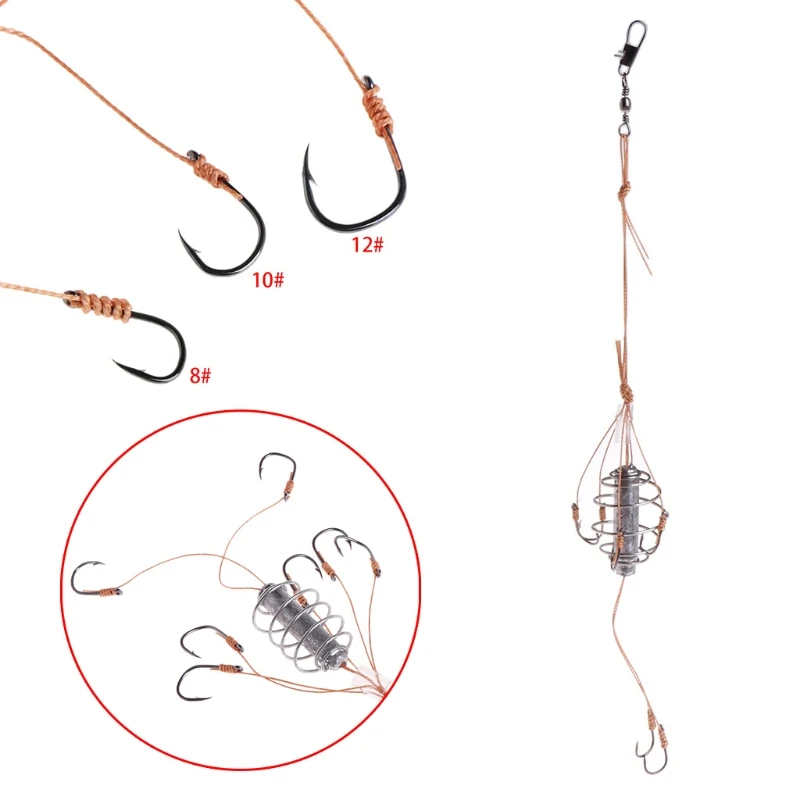 Рыболовный крючок с приманкой кормушка &quotклетка&quot привести Вес грузило высокое