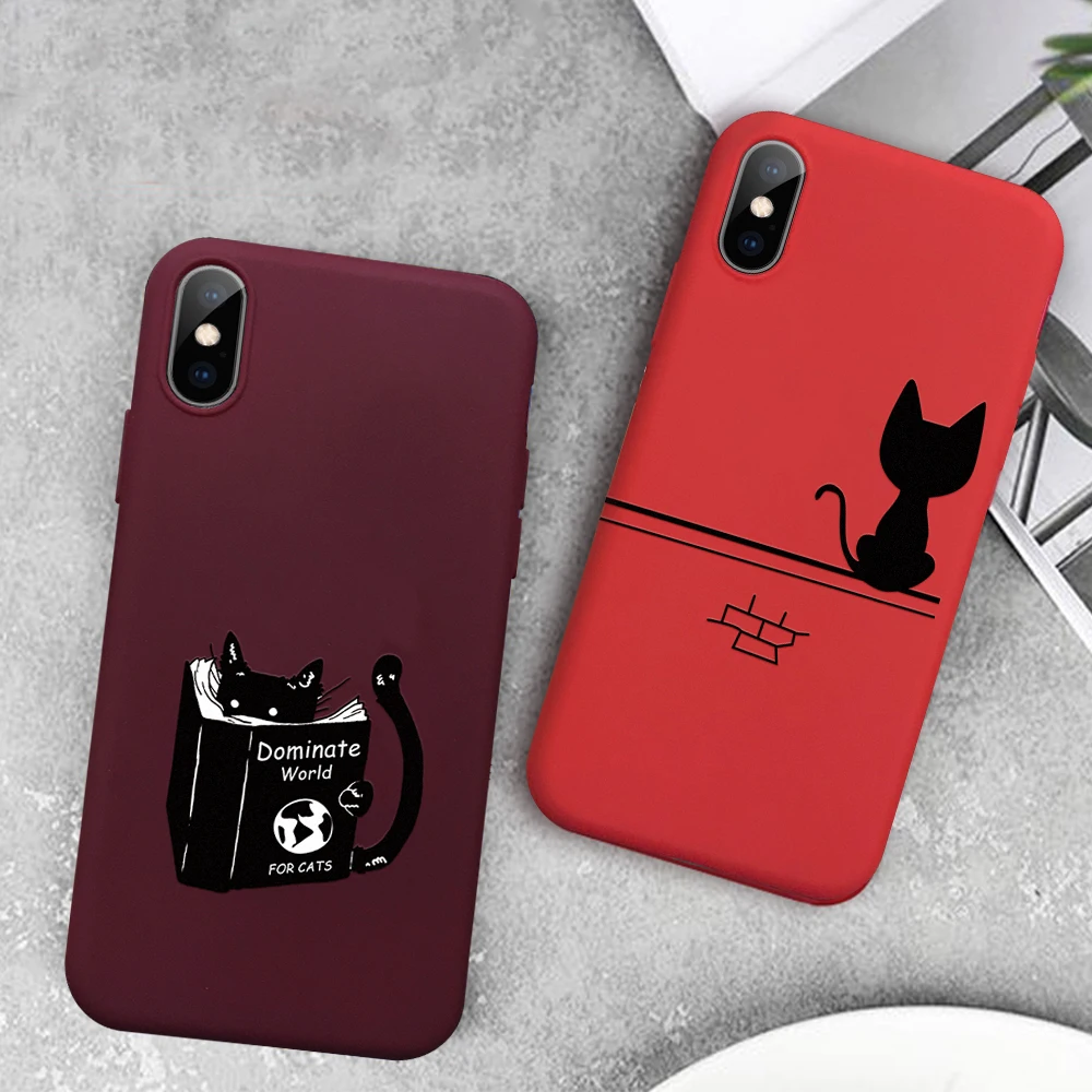 For iPhone XR Case Lovely Love Heart Cartoon Pattern Phone for 7 6 6S 8 Plus X XS Max 5 5S SE Silicone TPU Cover |