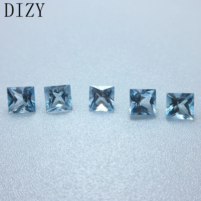 

Квадратный топаз DIZY небесно-голубого цвета, огранка 5 Х5 мм, 5 шт., около 4,0 карата, натуральный незакрепленный драгоценный камень для самостоя...
