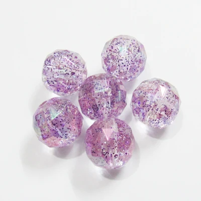 Новейший 20 мм 100 шт./пакет прозрачный AB акриловые граненые блестящие бусины для