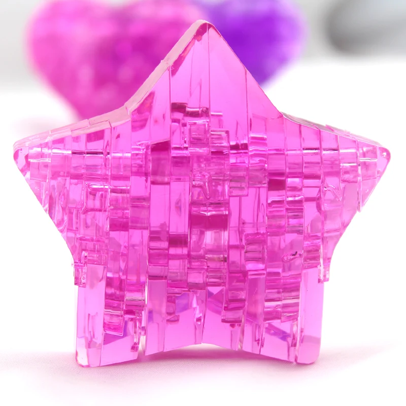 Candice guo! Детский 3D пазл с кристаллами модель пять звезд pentacle DIY забавная игра