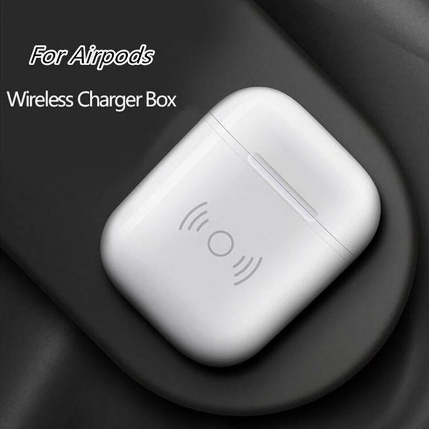 

Wireless Charge Case For Airpods QI Standard Airpods Wireless charging Receiver Cover Compatible With Any Wireless Charger