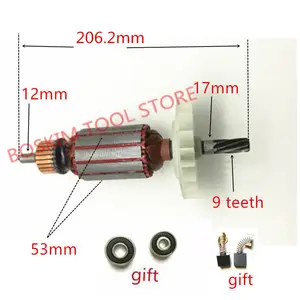 Анкерный Ротор двигателя Armatur, переменный ток 220-240 в, 9 зубьев, замена для Hitachi 360286E 80 H65SC H65SB2 H65SD2 H65SD H70SD H70SA
