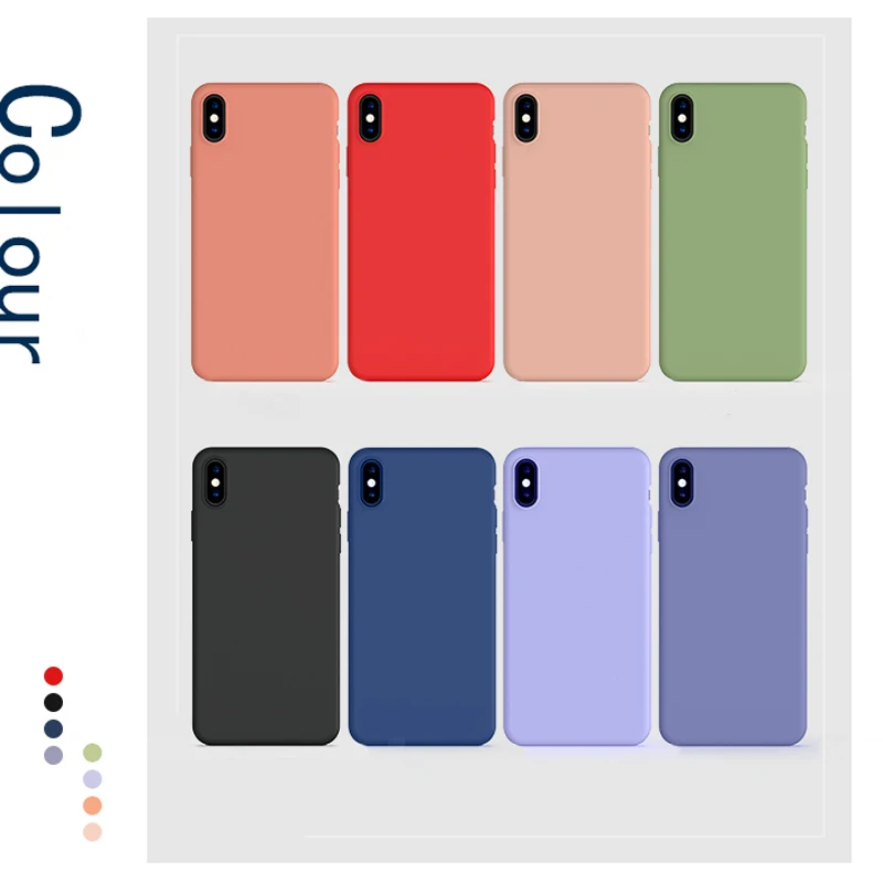 Чехол IQD для iphone Xr X Xs Max мягкий жидкий силиконовый чехол из микрофибры тканевая