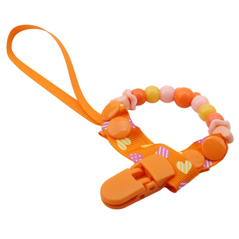 Прищепка для соски цепочка бусины держатель пустышки детские зажимы Para