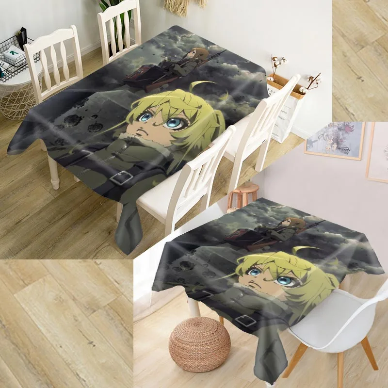 Настраиваемая 3D скатерть Saga of Tanya the Evil Водонепроницаемая утолщенная прямоугольная квадратная Свадебная Скатерть 90X90 см, 100X140 см