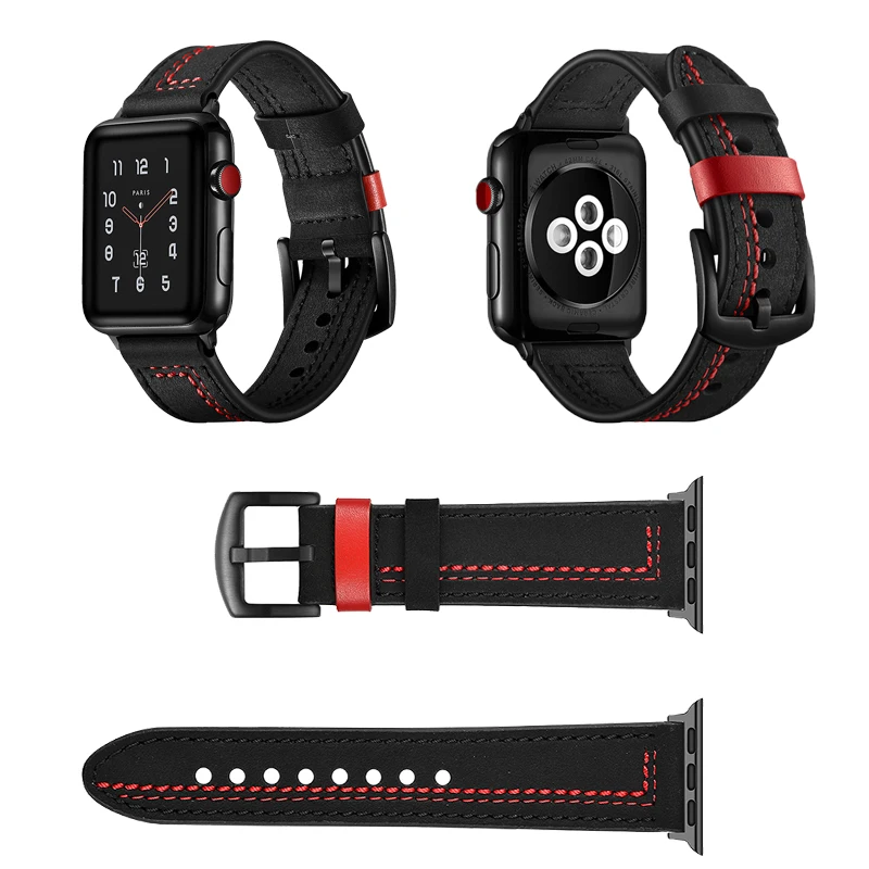 Ремешок для часов Apple Watch Series 1 2 3 4 из натуральной кожи 38 42 40 44 мм|Ремешки часов| |