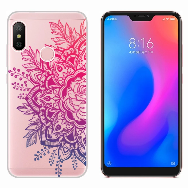 Чехол для Xiaomi Mi A2 Lite 5 84 дюймов Мягкий силиконовый прозрачный чехол задней панели