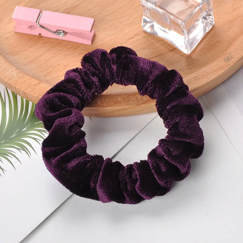 

Soft Chiffon Velvet Satin Hair Floral Grip Loop Holder Stretchy Hair Band Leopard Hair Accessories for Women Scrunchie