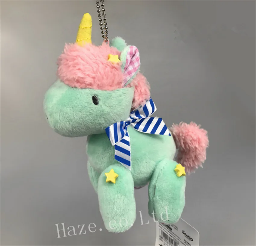 Sanrio Little две звезды синий плюшевая игрушка единорог кулон 5 см|unicorn plush toy|little toysblue