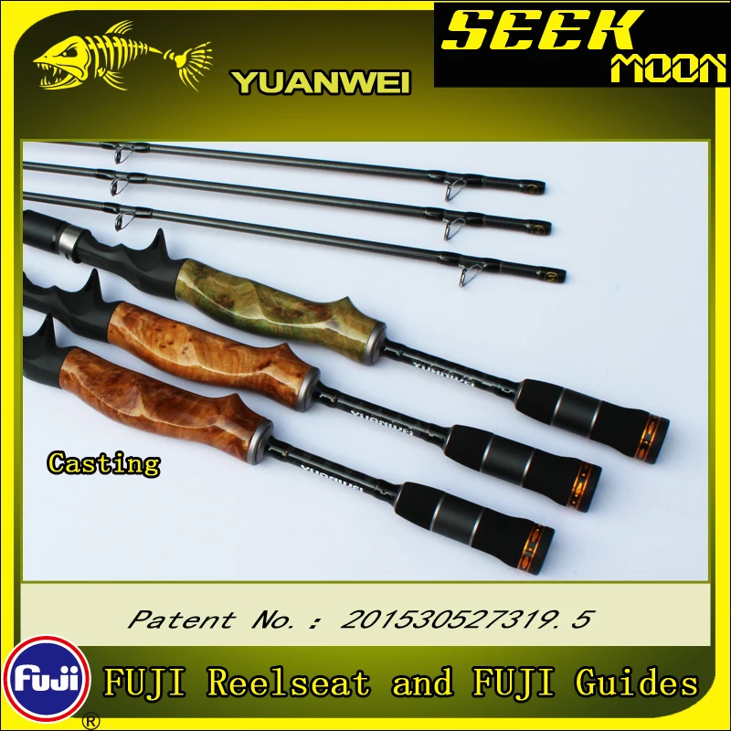 YUANWEI 1 98 м 2 4 литая Удочка ML/m/MH деревянная ручка для корня FUJI направляющее кольцо