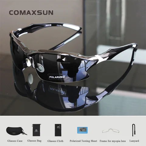 Профессиональные поляризованные солнцезащитные очки COMAXSUN для велоспорта, вождения, рыбалки, УФ 400 94uExwH634