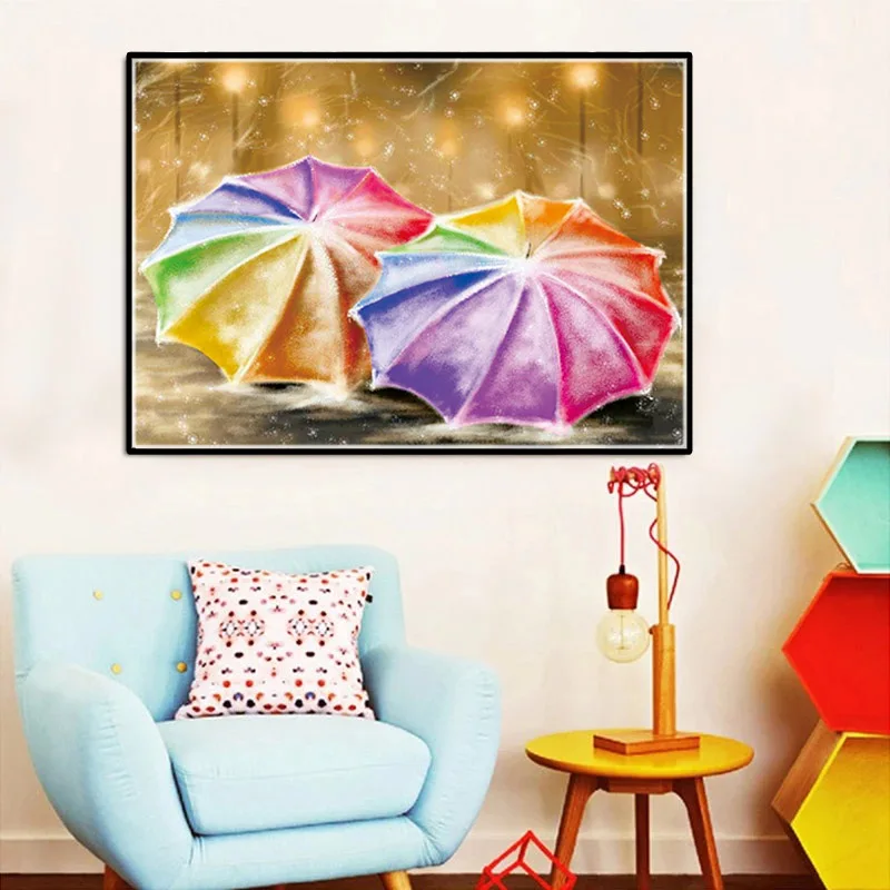 OUYIJA цветной Зонт 5D DIY Алмазная картина полностью квадратная вышивка горный