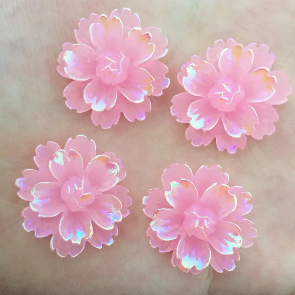 aliexpress.com - NEW 12PCS 25mm AB Resin Candy Color Flower Stone Flatback Wedding Buttons Crafts K131*2