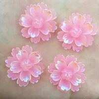 new 12pcs 25mm ab resin candy color flower stone flatback wedding buttons crafts k1312