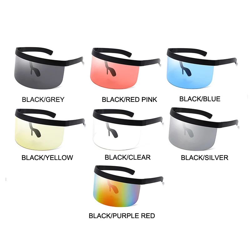 

OEC CPO Fashion Sunglasses Women Men Brand Design Goggle Sun Glasses Big Frame Shield Visor Men Windproof Glasses O44